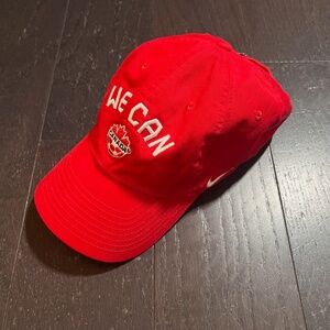 Nike We Can Canada Soccer Red Cotton 1Size Adjustable Strap Baseball Cap Hat